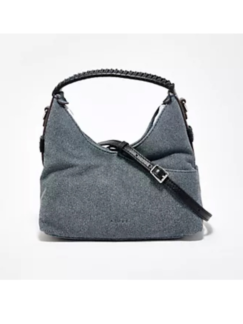 Aimee Kestenberg Nolita Dark Denim Handbag Crossbody Leather Braided